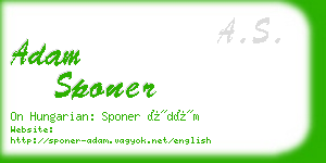 adam sponer business card